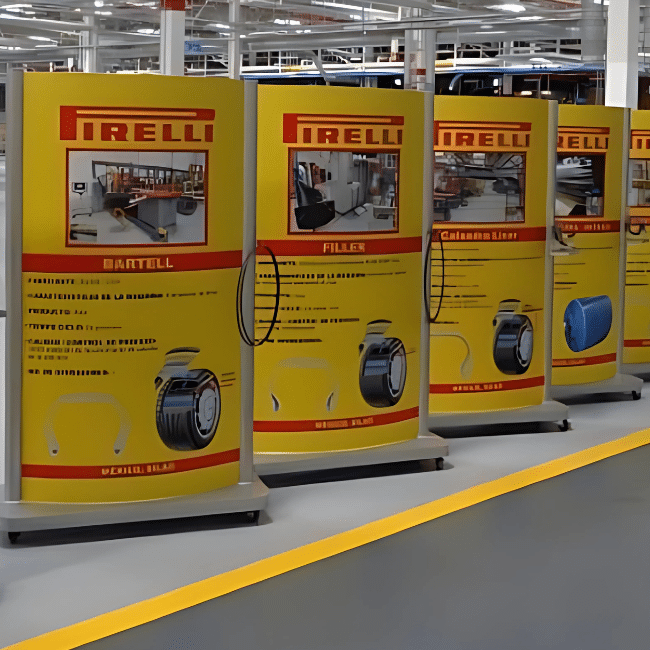 exhibidores en planta pirelli de leon gto
